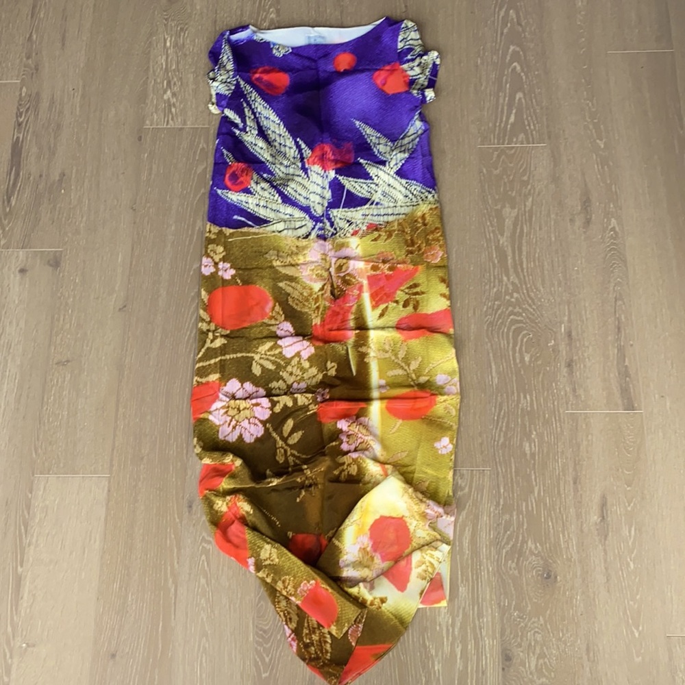 Designer Long Dress 100% Silk, size S